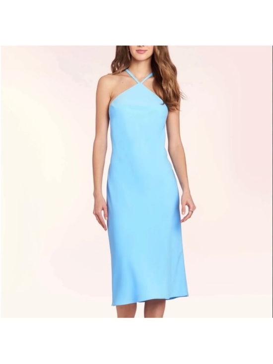 Amanda Uprichard Dresses & Skirts - Amanda Uprichard Sky Blue Melonie Halter Midi Dress